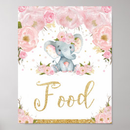 Rosa florale Elephant Babydusche Dekoration