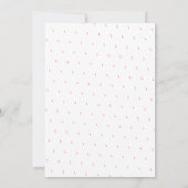 Rosa florale Elephant Chic Simple Baby Dusche Einladung (Rückseite)