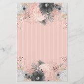 Rosa florale Erstkommunion Einladungen (Rückseite)