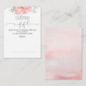 Rosa florale Faltkarte für das Faltblatt Begleitkarte (Vorne/Hinten)