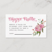 Rosa florale Faltkarte für das Faltblatt Begleitkarte (Vorderseite)