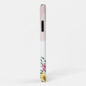 Rosa florale Farbe Monogramm Name Modernes Beispie Case-Mate iPhone Hülle (Hinten/Rechts)