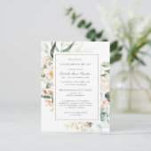 Rosa florale Feier zur Beerdigung des Lebens Postk Postkarte (Stehend Vorderseite)