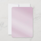 Rosa florale Foliage RSVP-Karte RSVP Karte (Rückseite)