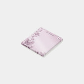 Rosa florale Foliation Post it Notes Post-it Klebezettel (angewinkelt)