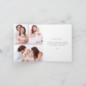 Rosa florale Foto Collage Mutter Tageskarte Karte (Innenseite)