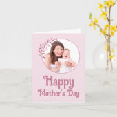 Rosa florale Foto Collage Mutter Tageskarte Karte (Gelbe Blume)