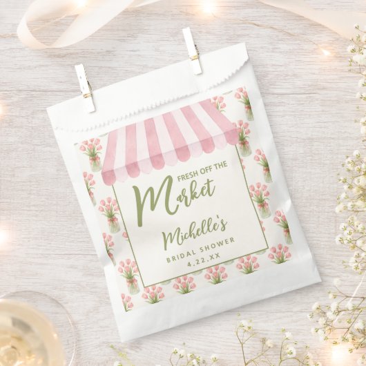 Rosa florale Frisch auf dem Markt Junggesellinnen- Geschenktütchen (Ausgeschnitten)