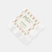 Rosa florale Frisch vom Markt Brautdusche Serviette (Ecke)