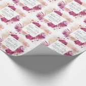 Rosa florale Fröhlichkeit Muttertag Weiß Hintergru Geschenkpapier (Ecke)