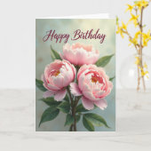 Rosa florale Geburtstagskarte Karte (Gelbe Blume)