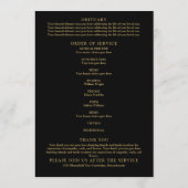 Rosa florale Gedenkfeier Programm (Rückseite)