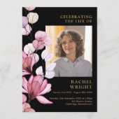 Rosa florale Gedenkfeier Programm (Vorderseite)