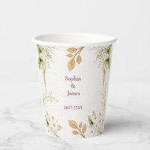 Rosa Florale Gold Geometrische Hochzeit