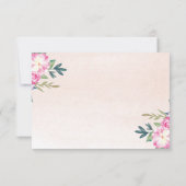 Rosa florale Goldrahmen Hochzeit Sichern Sie das D (Rückseite)