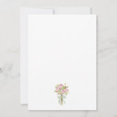 Rosa florale grandmillennial Braut-Teeparty  Einladung (Rückseite)