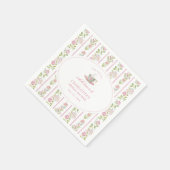 Rosa Florale Grandmillennial-Bridal-Teeparty Serviette (Ecke)