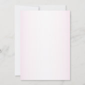 Rosa florale grüne Blätter Hochzeitsprobe-Dinner Einladung (Rückseite)