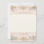 Rosa Florale Hochzeit Save The Date (Rückseite)