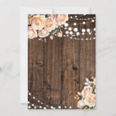 Rosa Florale Hochzeit - Save the Date Einladung (Rückseite)