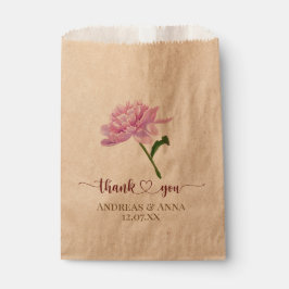 Rosa florale Hochzeits-Dankeschön Geschenktütchen