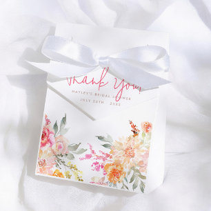 Rosa Florale Hochzeitsdusche Danke Geschenkschachtel
