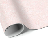 Rosa Florale Hochzeitsdusche Geschenkpapier (Rolleneckpunkt)