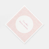 Rosa Florale Hochzeitsdusche Serviette (Ecke)