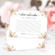 Rosa Florale Hochzeitsdusche-Tipps & Wünsche