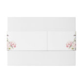 Rosa florale Hochzeitsfeier Einladung Bauchband Einladungsbanderole (Rückseitenbeispiel)