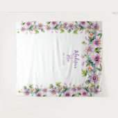 Rosa florale Hochzeitskabine Foto Hintergrund Wandteppich (Vorderseite (Horizontal))