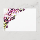 Rosa florale Hochzeitskarte Begleitkarte (Rückseite)