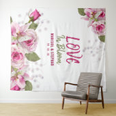 Rosa florale Hochzeitskugel Wandteppich (Beispiel (Horizontal))