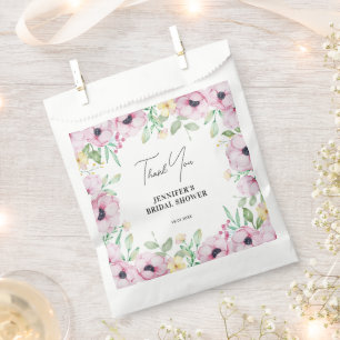 Rosa Florale Hochzeitstorte Geschenktütchen