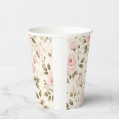 Rosa Florale Kaffeebar-Papierbecher Pappbecher (Rechts)