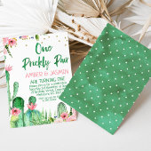 Rosa florale Kaktus 1 prickly paare Birthday Einladung