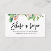 Rosa florale Kaktus teilen sich eine Rezeptionskar Begleitkarte (Vorderseite)