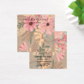 Rosa florale Kraft-Kettenkarte (Schreibtisch)