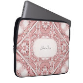 Rosa florale Laptop-Schläfchen Laptopschutzhülle (Vorne Rechts)