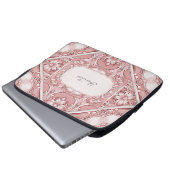 Rosa florale Laptop-Schläfchen Laptopschutzhülle (Vorne Knopf)