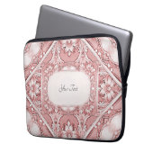 Rosa florale Laptop-Schläfchen Laptopschutzhülle (Vorderseite Links)