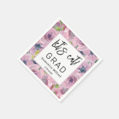 Rosa Florale Lasst uns essen Abschluss Serviette (Ecke)