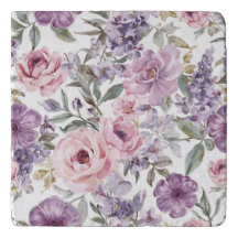 Rosa Florale Lavendel-Rose Wasserfarbe Lila Blume