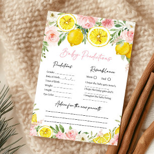 Rosa Florale Lemon Baby Vorhersagen Spiel