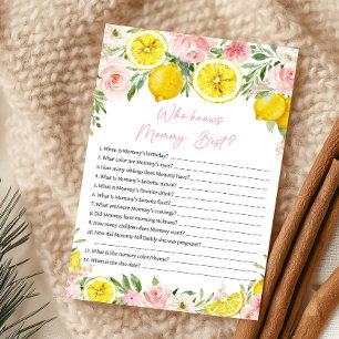 Rosa florale Lemon Who Knows Mommy Best Spiel