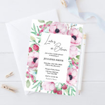 Rosa florale Liebe ist im Brautparty Bloom