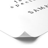 Rosa florale Liebe ist süße Hochzeit Dessert Bar P Poster (Ecke)