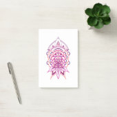 Rosa florale Mandala-Post-it-Notizen | Ästhetische Post-it Klebezettel (Büro)
