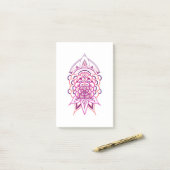 Rosa florale Mandala-Post-it-Notizen | Ästhetische Post-it Klebezettel (Auf Schreibtisch)