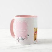 Rosa florale Mutter-Tag Geschenk Oma Tasse (Vorderseite Links)